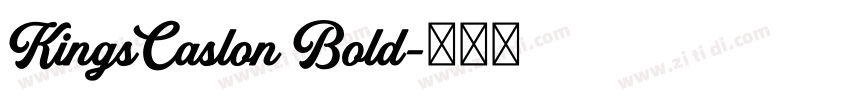 KingsCaslon Bold字体转换 KingsCaslon Bold字体转换